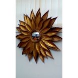 Large sunburst mirror- Gold