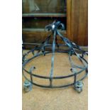 Wrought iron 6 light chandeliers. All converted to