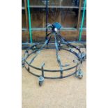 Wrought iron 6 light chandeliers. All converted to