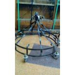 Wrought iron 6 light chandeliers. All converted to