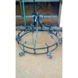 Wrought iron 6 light chandeliers. All converted to
