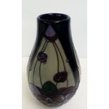 Moorcroft vase in the Rennie Roses pattern, height