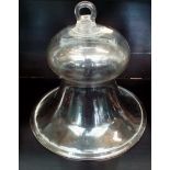 An Edwardian glass frigger in the form of a bell,