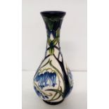 Moorcroft vase in the 'Mootley Bluebell' pattern,