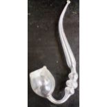 Victorian clear glass pipe, length- 26cm