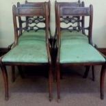 Set of six Regency period mahogany dining chairs,