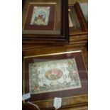 Collection of Framed Early Greetings Cards (7)