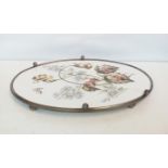 Oval Ceramic Metal Tray 35cm Diameter