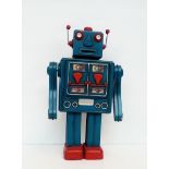 Large Tin Plate Robot Money Box 37cm Height