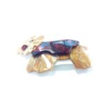 Art Deco style dog pin brooch