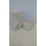 Two items of Belleek Pottery