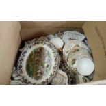 Roslyn China Part Tea Set with Myotts Plates