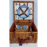 Wicker Picnic Hamper with T G Green Cornish Ware