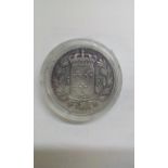 French silver 5 Franc coin, 25 grams in weight