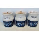 Retro Burleigh Ware Sugar Coffee and Tea