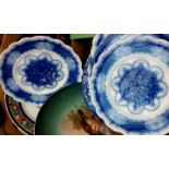 Large collection of Blue and White Plates and Othe