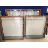 Three wall hanging display cabinets