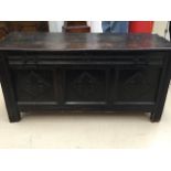 An 18th century oak coffer