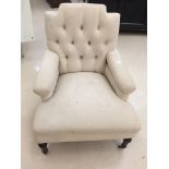 A Victorian style button back nursing chair