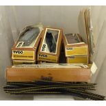 A quantity of boxed Tyco trains,