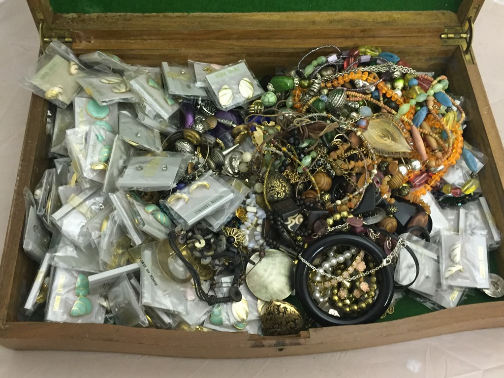 A box of costume jewellery