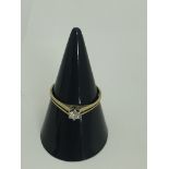 A 9ct gold diamond solitaire ring