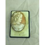 A 9ct cameo brooch