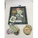 A quantity of framed and loose tax discs from the 1950's onwards