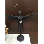 A bronze figure of Icarus