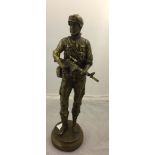 A bronze model of a US Marine