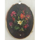 Continental School (19th/20th century): Floral still life, oil on canvas, unframed,