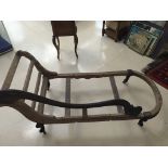 A Victorian mahogany chaise longue frame