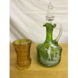 A Mary Gregory decanter;