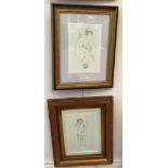 Leonor Fini (1907-1996): A pair of hand signed etchings of figural subjects,
