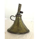 An 18th/19th century copper and brass powder flask