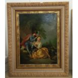 Emilio Torroella (20th century): Figures in a landscape in the manner of Fragonard, oil on canvas,