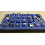 A tray of silver dress jewellery to inc necklaces, rings,