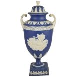 A 19th Century Tunstall Lidded Urn: in the John Flaxman style of a Neo-Classical figural scene with