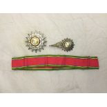 A silver Breast badge and a neck order Thailand Order of the White Elephant