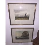 William Tatton Winter (1855-1928): A hand signed landscape etching;