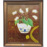 Continental School: Floral still life, oil on panel, signed 'Pearca',