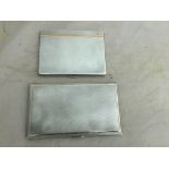 Two hallmarked silver and gold detail cigarette cases