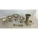 Hallmarked silver trophies;