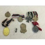 Nine assorted German medals to inc WWI Second Class Iron Cross,