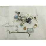 A quantity of vintage and named dress jewellery, earrings,