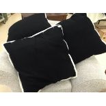 Three large cashmere Ralph Lauren cushions