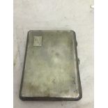 A hallmarked silver cigarette case