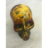 A coloured resin skull