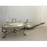 Two silver-plated tureens