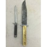 An original bowie knife together with one other